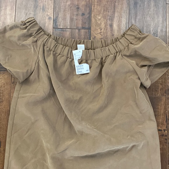 H&M Brown Off Shoulder Dress 6 NWT - Picture 2 of 2
